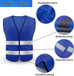 Safety Vests,High Visibility Construction Vest with 2 Reflective Strips,Working Vest for Outdoor at Night One Size