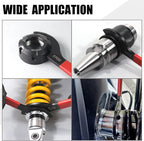 4pcs Coilover Spanner Wrench Set Adjustable Shock Wrench Heavy Duty Steel C Spanner for Most Coil Overs Shocks Adjustment and Suspension System