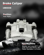 cciyu Rear Right Brake Caliper Assembly w/Bracket 18B5038 For Chrysler For 200/For Cirrus/For Sebring,For Dodge For Avenger/For Caliber,For Jeep For Compass/For Patriot,For Mitsubishi For Lancer