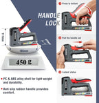 WORKPRO Staple Gun, 6-in-1, Manual Brad Nailer with 4000 Counts Staples, Upholstery Stapler Nail Gun for Fixing Material, Decoration, Carpentry, Furniture, Doors and Windows