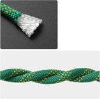 Outdoor Rope for Marine, Hunting, Boating, Fishing, Rafting, Camping, Hiking, Anchor, Mooring, Floating, Dock Lines, Kayak, Canoe, Rescuing, Knotting Practice 5/16 in x 15 ft Green