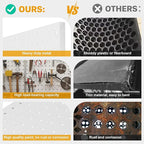 Peg Board, 3 Pack Metal Pegboard Panels White Pegboards Wall Organizer with Frame Large Heavy Duty Peg Board with Hooks for Walls Home, Garage Tool Storage, Office, Craft Room, Kitchen 24”×16”