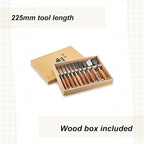 Fujikawa Okyo Japanese Chisel Set, 10-Piece