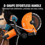 VEVOR Electric Concrete Saw, 12 in, 1800 W Motor Circular Saw Cutter with Max. 4.5 in Adjustable Cutting Depth, Wet Disk Saw Cutter Includes Water Line, Pump and Blade, for Stone, Brick