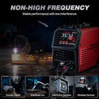 ARCCAPTAIN 55Amp Plasma Cutter, Blowback Non-HF Pilot Arc Plasma Cutting Machine, Large LED Display IGBT Inverter 110/220V Dual Voltage, 3/5" Clean Cut, Mesh Cutting, Rust Removal, PA PT Adjustable