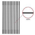 5 Inch Pin End Scroll Saw Blade 15 TPI for Wood, High Carbon Steel 36 Pack