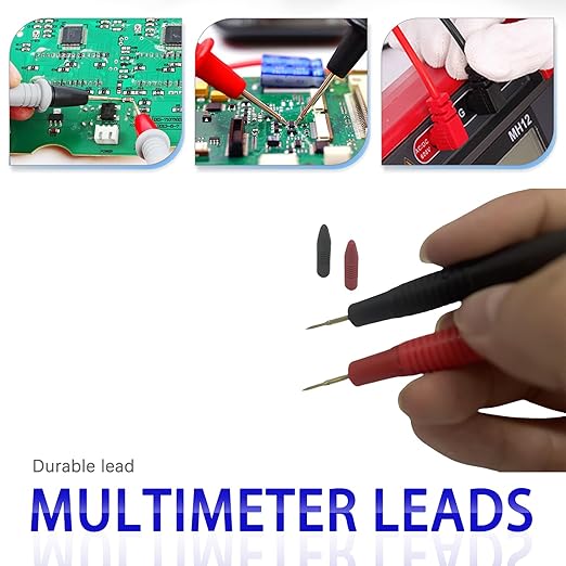 Multimeter Leads, 1000V 10A Meter Leads & Gold-Plated Needle Multimeter Probes(2PCS) (2)
