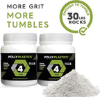 Polly Plastics Rock Tumbler Grit Refill, Final Polish 1200 Fine Aluminum Oxide, Stage 4 for Tumbling Stones (2 Pack) (3 lb.)