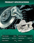 SCITOO Front Left Brake Caliper With Bracket 19B2996 Compatible For Hyundai For Tucson 2005-2009 For Kia For Sportage 2005-2010