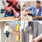 354 In-lbs Cordless Drill Driver for Makita 18V Battery, 3/8" Keyless Chuck, 21+1 Torque Settings, 1980 RPM, LED Light
