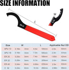 Universal Spanner Wrench Set 6Pcs Steel Adjustable Shock Wrench Coilover Spanner Motorcycle Coil Over Shock Adjustment Tool