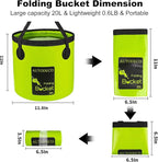 AUTODECO 2 Pack Collapsible Bucket 5 Gallon Container Folding Water Bucket Portable Wash Basin for Outdoor Travelling Camping Fishing Gardening Car Washing 20L