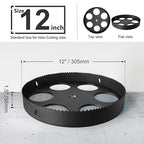 12 Inch Hole Saw with 1/2" Triangle Shank Quick Change Arbor, JTemgle Bi-Metal Hole Saw Heavy Duty Hole Cutting Tool for Cornhole Boards, Recessed Lights, Wood, Plastic, Drywall & Soft Metal