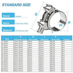 AKIHISA T-Bolt Hose Clamps,304 Stainless Steel Heavy Duty Adjustable Tube Clamps (23-25mm 4pack)
