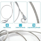 1/8 "T316 Stainless Steel Cable (Wire), 7 * 7 Strands of Twisted Metal for Aviation Construction, Silver with Cutters (500FT)