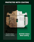SCITOO Front Right Brake Caliper With Bracket 18B4911A Compatible For Chevy Malibu 04-12, For Pontiac G6 05-10, For Pontiac Solstice 06-09, For Saturn Aura 07-09, For Saturn Sky 07-10