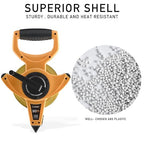 LAND 100FT/30M Heavy Duty Fiberglass Tape Measure - 1/2-Inch Wide, Dual Inch/Metric Scale, Durable Open Reel Measuring Tape for Surveying, Engineering, Runway Construction