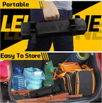 Wrench Roll 32 Pockets, Heavy-Duty 16 oz. Waxed Canvas Wrench Roll Up Bag Holds Wrench Wrap for Metric and SAE Wrenches, Wrench Pouch with Buckles and Handle, Sturdy Wrench Tool roll (Black)