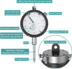 HDLNKAK Table Saw Dial Indicator Gauge, 0-1"/0.001" Dial Indicator, Table Saw Alignment Gauge Suitable for Calibrating Workshop, Machinery, Band Saw and Drill Press
