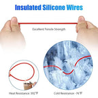 Linkstyle 25PCS Multimeter Test Leads Kit with Replaceable Wire Piercing Probes, Alligator Clips, Test Hook Clips, Tweezer for Digital Electrical Multimeter Testing