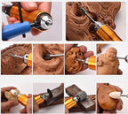 High-Powered 800W Flex Shaft Rotary Tool with Foot Pedal Control and Metal Flexible Shaft - Electric Hanging Grinder Carver for Metalworking, Repair, Carving, Buffing, Polishing, Sanding at 23000 RPM