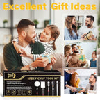Magnetic Pickup Tool Set with 15lb&1lb Pick Up Rod, Round&Square 360 Swivel Adjustable Inspection Mirror and Telescoping Flexible Flashlight, Birthday Gifts For Men, Dad, Husband, Father