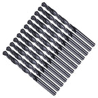 Drill Bit, 6.1mm Cutting Diameter, 4241 HSS Nitriding Black 118° Cutting Angle Versatile Jobber Bits - (Applications: for Drilling Plastic Wood Soft Metal), 12-Pieces