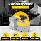 Magswitch MagSquare 165 Magnetic Welding Square Base Clamp Holder for Welding Kit, Tools, Supplies and Accessories, Magnet Switch with On/Off Capabilities, 150 lb Holding Force, 2 Pack