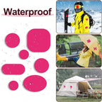 45PCS Nylon Repair Patch Self-Adhesive Pre-Cut Fabric Patch Down Jacket Repair Patches for Puffer Jackets Tenacious Tape Polyester Waterproof Lightweight Tent Repair Patch for Clothes Bag(Rose)