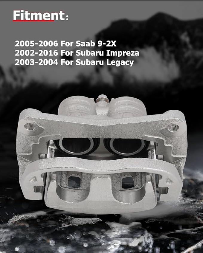 cciyu Front Left Brake Caliper Assembly w/Bracket 19B2683 For Saab For 9-2X 2005-2006,For Subaru For Impreza 2002-2016,For Subaru For Legacy 2003-2004