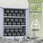 SUNCROWN Metal Storage Cabinets, 36”Locking Cabinet with Doors and Adjustable Shelves, Steel Utility Tool Garage Cabinets for Home, Office, Kitchen,Warehouse, Grey