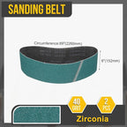 6 x 89 Inch Sanding Belt, 2 Pcs 40 Grit Zirconia Knife Sharpener Belts Work Sharpening for Belt Sander Knife Carving Tool Metal Working