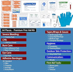 Mini Durable First aid kit -Small Hard Shell Medical Kit for Home, Businesses -Waterproof EVA Emergency First Aid Supplies -Perfect for Boat, Sports, Car, Hiking, First Aid Kit Bag, Survival kit