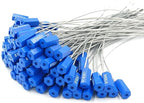 Steel Security Cable Seals Numbered Tamper Proof Security Tags Anti-Theft Pull-Tite Container Trailer Pad-Lock Ties Straps (Blue, Pack of 100pcs)
