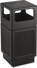 Safco Canmeleon Trash Can, 38 Gallons, Indoor and Outdoor Use, Durable & Weather-Resistant Commercial Garbage Can, Black