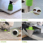 Diamond Core Drill Bits Set - 10pcs Tile Hole Saw Kit 6/8/10/25/35/50/65mm with 2" Diamond Beveling Chamfer Bits for Porcelain Ceramic Tile Granite Marble