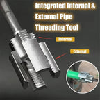 Integrated Internal & External Pipe Threading Tool, Pipe Thread Cutting Tool, Electric Drill Compatible 2 In 1 PVC Pipe Threader Kit, 1/2" 3/4" PVC Thread Maker Tool for Water Pipes (1 Pc 3/4’’)