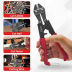 Bolt Cutter 8 inch, Mini Bolt Cutter with Comfort Handle Grip, Safty Lock, Heavy Duty Bolt Cutter for Bolts, Steel Wires, Cables and Rivets