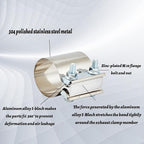 Butt Joint Band Clamps,Exhaust Muffler Clamp Exhaust Pipe Clamps Sleeve Stainless Steel (2, 1.5'')