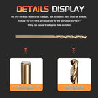 Drill Bit, 5/64" Cutting Diameter (1.984mm), 4241 HSS Gold 118° Cutting Angle Versatile Jobber Bits - (Applications: for Drilling Plastic Wood Soft Thin Metal), 12-Pieces