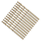 Drill Bit, 1/8" Cutting Diameter (3.175mm), 4241 HSS Black and Gold 118° Cutting Angle Versatile Jobber Bits - (Applications: for Drilling Plastic Wood Soft Thin Metal), 12-Pieces