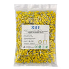XHF 1000 PCS AWG 20/0.75mm² Wire Ferrules Insulated Copper Crimp Connectors, Crimp Pin Cord End Terminals Yellow