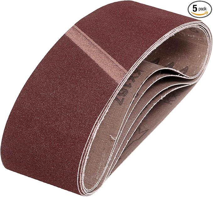 HARFINGTON 2-1/2 x 14 Inch Sanding Belts, 5 Pcs 180 Grits Aluminum Oxide Abrasive Belt Sander File Belt for Woodworking, Metal Polishing, Knife Sharpener