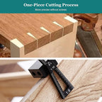 YOSELIN Dovetail Jig Wheel Marking Gauge - Adjustable Precision Wood Scribe Tool with Dual Scale (1/32" & 1mm), Multifunctional Linear & Arc Guide for Woodworking, Carpentry（Black）