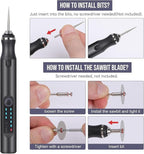 Electric Engraving Pen with 37 Bits, USB Rechargeable Cordless Engraving Machine, Portable DIY Rotary Engraver for Jewelry Wood Glass Stone Carving, Black