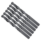 Drill Bit, 8mm Cutting Diameter, 4241 HSS Nitriding Black 118° Cutting Angle Versatile Jobber Bits - (Applications: for Drilling Plastic Wood Soft Metal), 6-Pieces