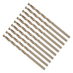 Drill Bit, #37 Cutting Diameter, 4341 HSS Gold Finish 118° Cutting Angle Number Jobber Bits - (Applications: for Drilling Soft Metal Plastic Wood), 10-Pieces