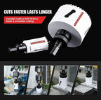 Bi Metal Hole Saw Kit, 30-Pieces All Purpose Combination Hole Saw Set Including 10" Extension, Sizes Range: 3/4" to 4-3/4", Increased Cutting Depth to 2", Ideal for Wood, Metal, PVC, Aluminum