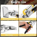 Hand Seamers Sheet Metal Tools,3 Inch Sheet Metal Bender Offset Handles Carbon Steel Straight Jaw Sheet Metal for Door, Bending, Seaming and Flattening Metal