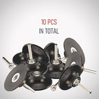 3" Pad Holder for Sanding Discs, Hard Rubber, TR System, 10 Pcs Pack